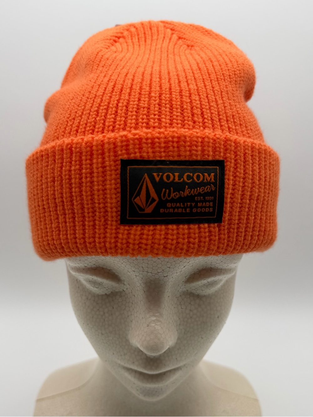 Volcom Bright Orange Cuffed Knit Beanie
